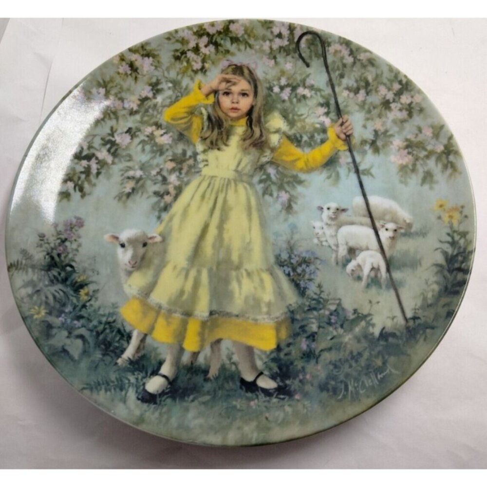 Little Bo Peep Plate Mother Goose John McClelland Limited Ed Reco 1983